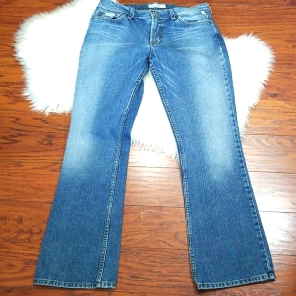 Armani Exchange Medium Wash Flare Womens Jeans - Picture 3 of 8